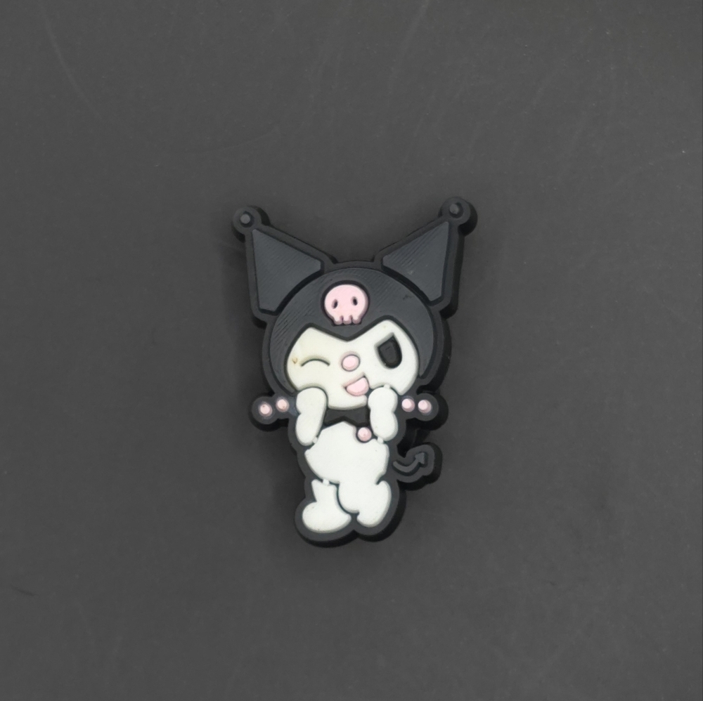(5/$15) Sanrio Kuromi Croc Charm